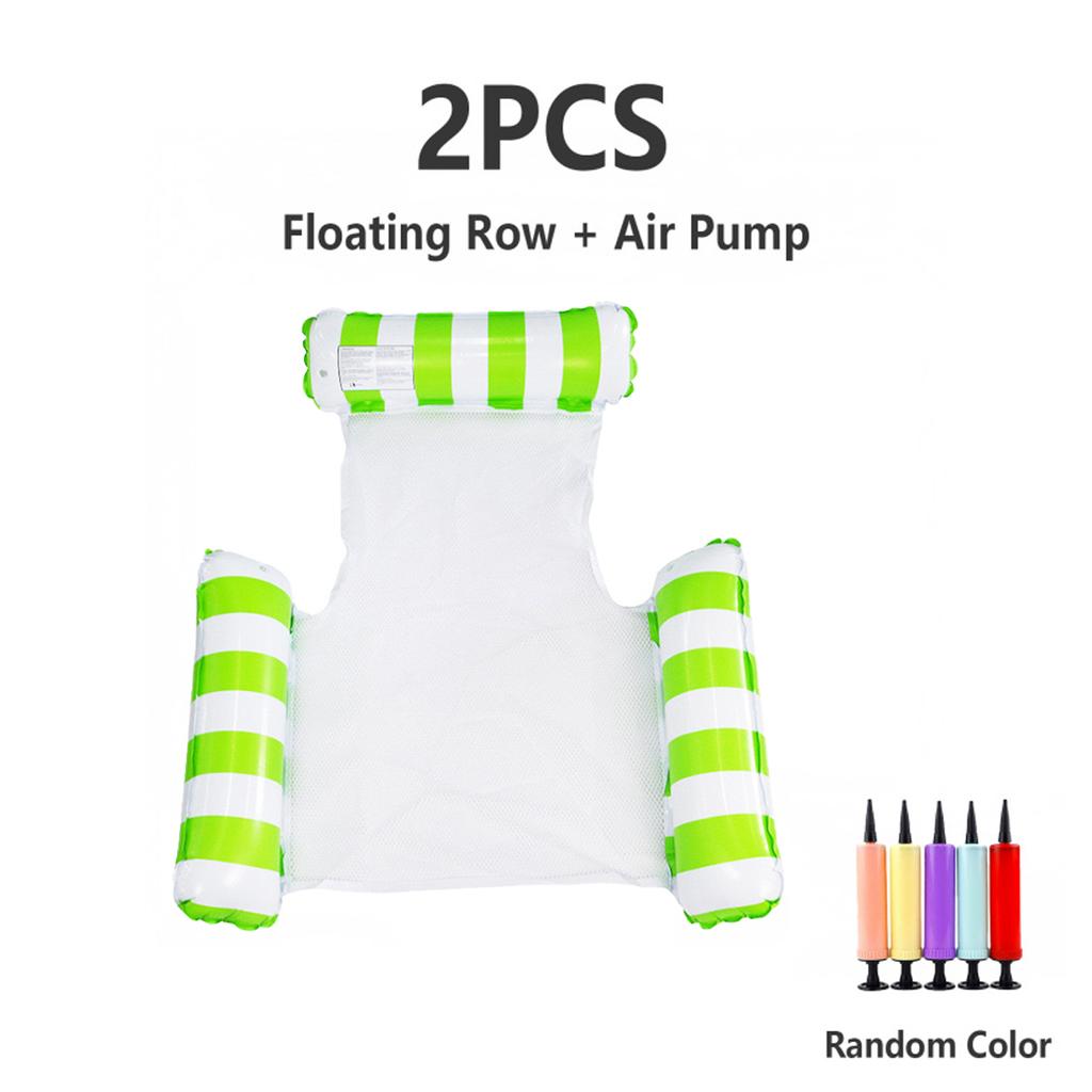 Inflatable Water Hammock Pool Float Chair Lounge Bed | Floating Swim Mattress Recliner for Adults Beach Lake Summer Water Toy