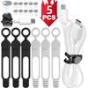 1/3/5PCS Magnetic Cable Ties Earphone Clip Cord Management Silicone Ties Magnet Cord Organizer Line Keeper Cable Wire Holder