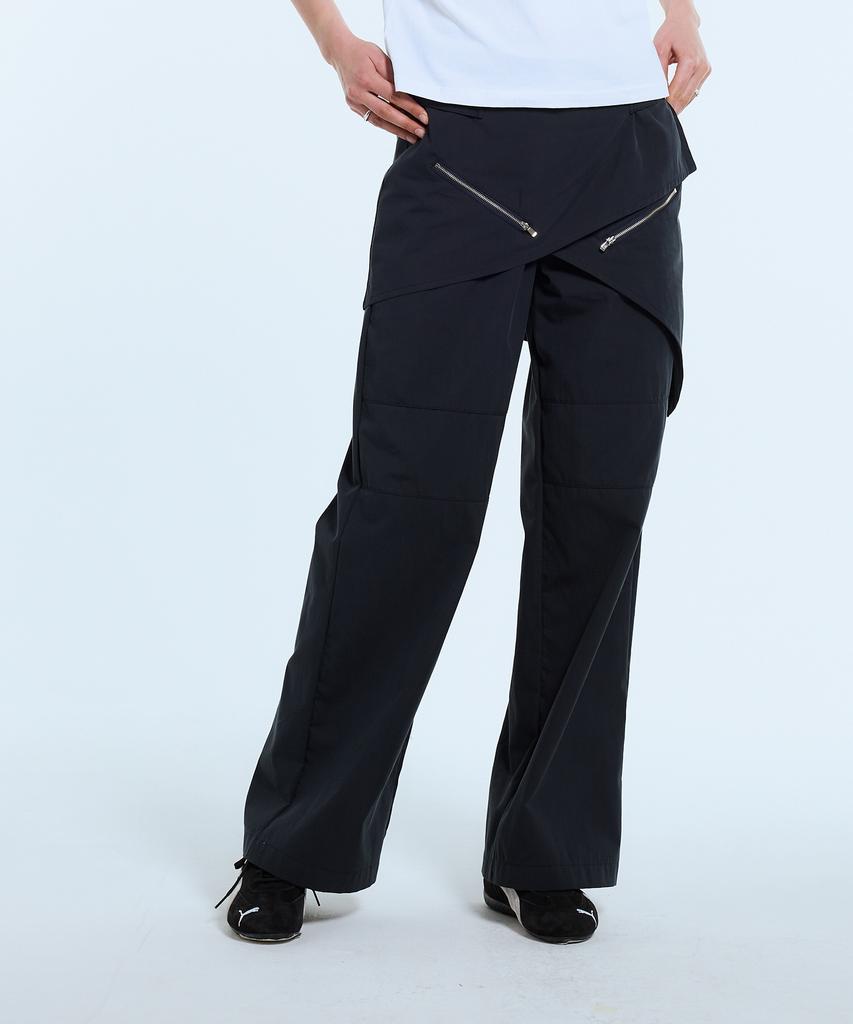 LARTIGENT L11 Wrap Skirt Pants(Navy)