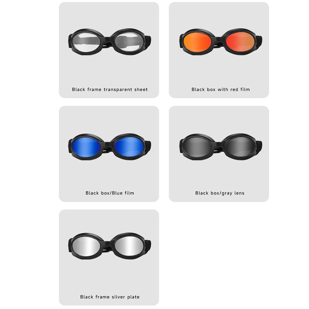 UV400 Protection Dog Sunglasses Impact-Resistant Windproof Design Doggie Goggles Breathable Adjustable Pet Glasses Pet Photos