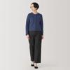 MUJI Double Knit Sweat Size BB2R1A4A Women's Cardigan, Navy, XS,