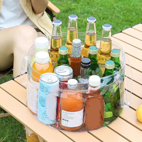 6.8/12L Foldable Water Bucket with Portable Handle Waterproof PVC Wash Basin Bag Multifunctional Outdoor Camping Fishing Collapsible Water Storage