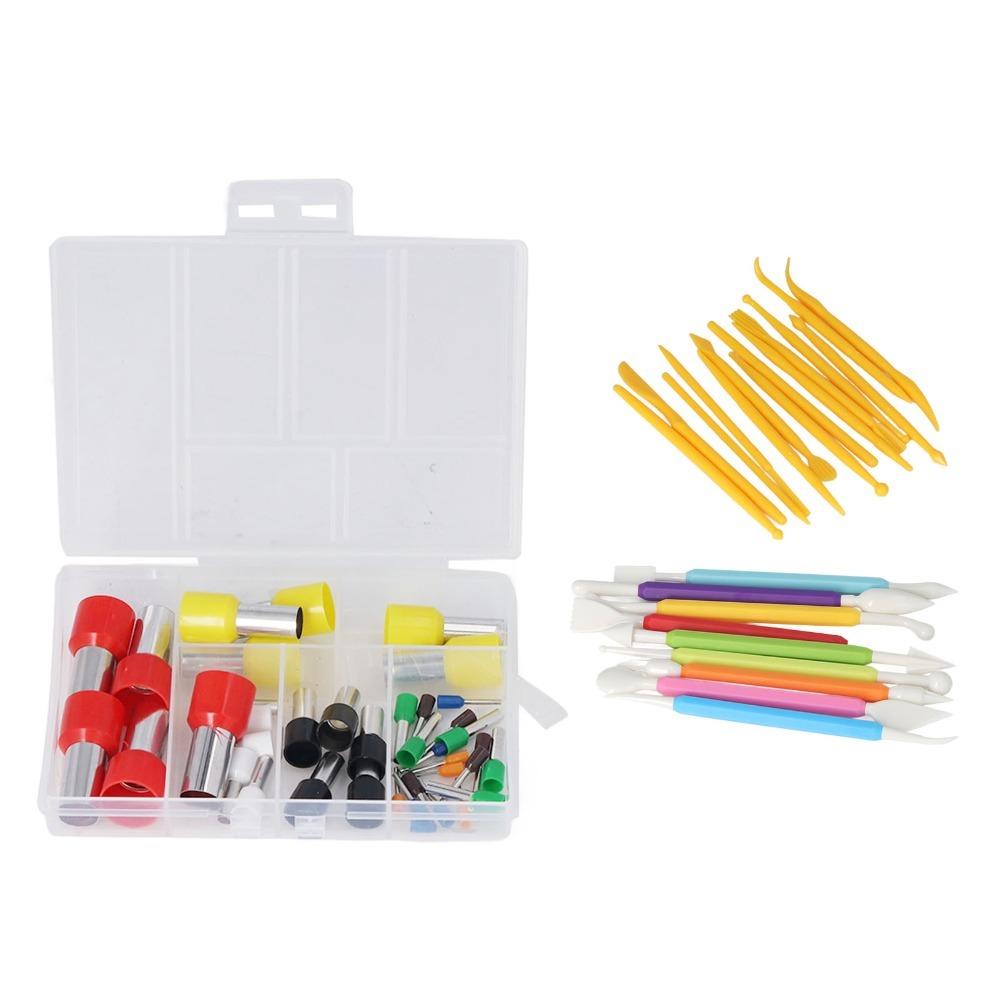61pcs Plastic Clay Cutters Polymer Clay Cutters Set Carving Knife Polymer Clay Earrings