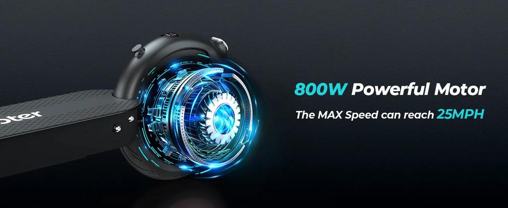 iScooter i10Plus Electric Scooter - 800W Motor, 30-Mile Range, 25 mph Speed, Foldable and Portable for Easy Commuters