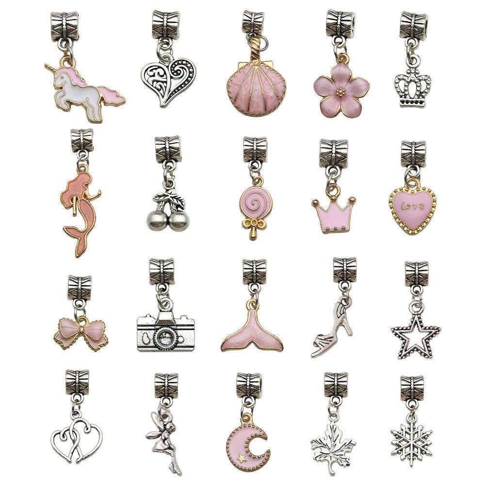 Bunte Einhorn Geschenkbox Set: Kinder DIY Handgemachtes Kristallarmband Schmuck