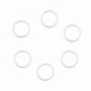 20pcs Silicone Safe O Rings Dummy Pacifier Chain Clips Adapter Holder for Baby White