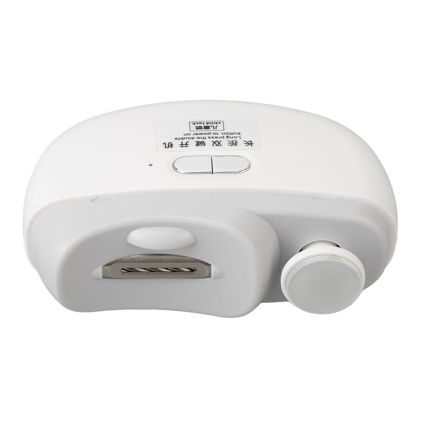 

Электрическая машинка для стрижки ногтей 2 в 1, перезаряжаемая, с подсветкой, безопасный триммер для ногтей для салона красоты, дома, белая