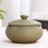 Vintage Ceramic Ashtray Living Room Office Desktop Covered Ashtray Home Living Room Desktop High-end Handmade Storage Boxes
