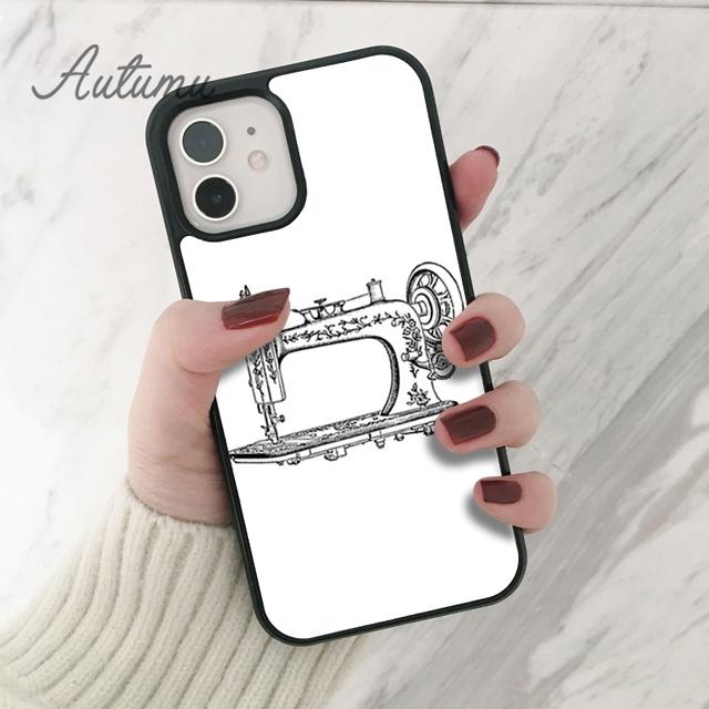 

Чехол для телефона со швейной машинкой для iPhone 11, 12, 13, 14 Pro Max mini X XR XS SE 2020 5 6S 7 8 Plus Samsung Galaxy S21 S22, чехол Samsung S22ultra