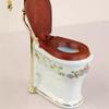 1/12 Scale Ceramic Mini Toilet For Dollhouse Bathroom Accessory Realistic Miniature Furniture Model