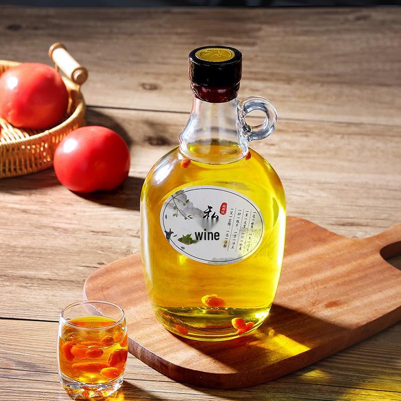 Transparent Glass Infusion Bottle for Homemade and Medicinal Wine, Multi-Spec Storage