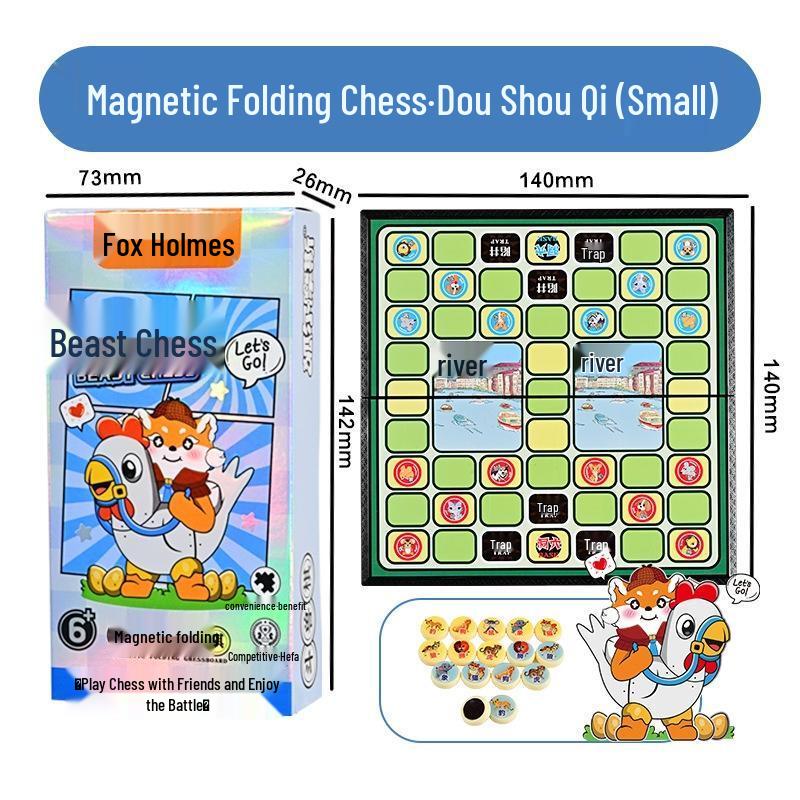 JINGRUIXIANG Magnetic Folding Multi-Game Chess Set