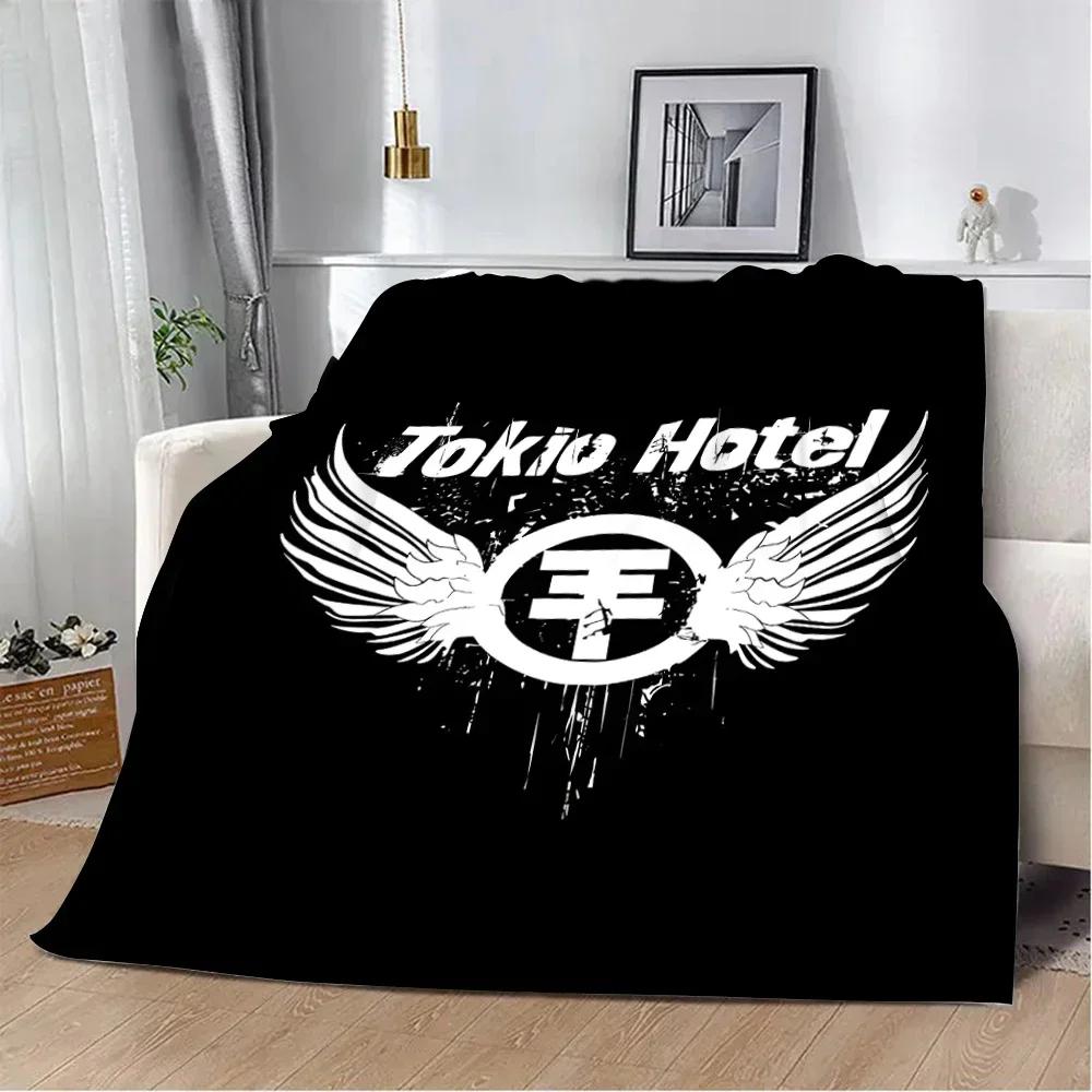 Tokio Hotel Rocková kapela Bill Kaulitz Tištěná deka Piknikové deky Teplá deka Měkká a pohodlná deka Domácí cestovní dárek