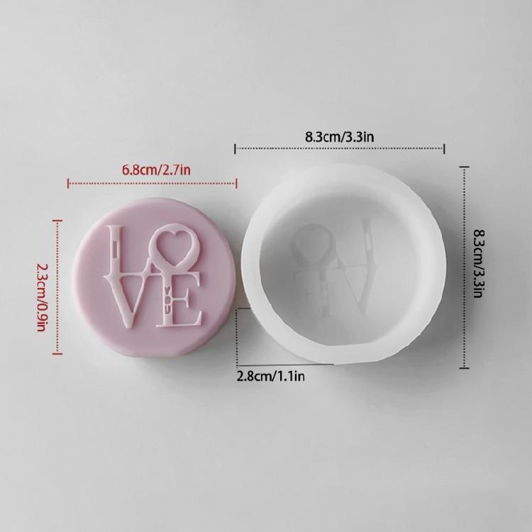 Handmade Candle Making Mold with Love Letter Enbelishment for Home Decorations