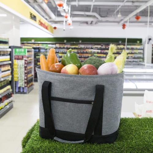 RVSNQ Insulated Lunch Bag, Large Capacity, Zippered, Foldable, Eco-Friendly, Thermal Bag, Food Storage, Lightweight, Multifunctional, Insulated Lunch