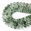 Zielony Popękany Kryształ Kwarcu Kamień Onyksu Koraliki 15" Pasmo Gładkie Luźne Koraliki Przekładkowe 4/6/8/10/12mm do Wyrobu Biżuterii DIY Bransoletki Akcesoria