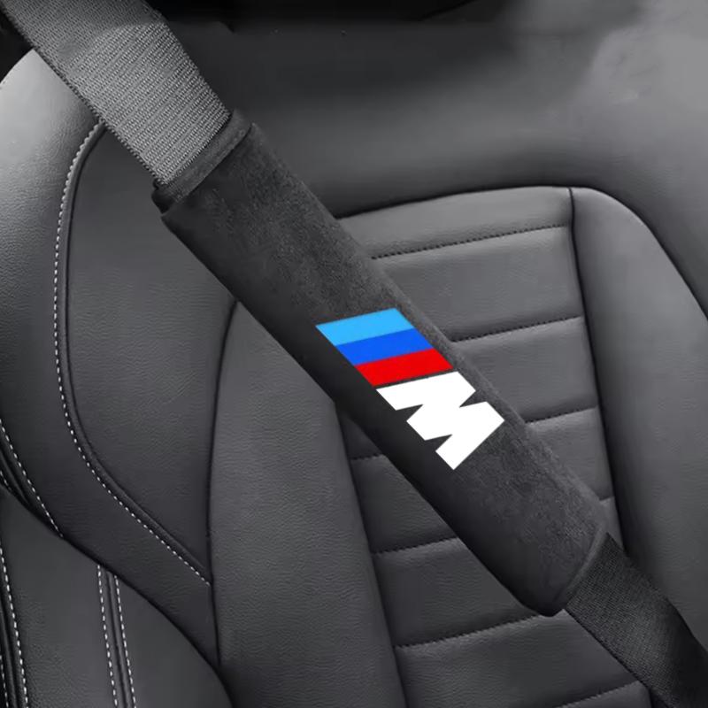 Car Seat Belt Leather Shoulder Protector Safety Belt 2pcs for BMW M E46 E90 E60 F10 F30 E39 E36 F20 E87 G30 E92 E91 X5 gjbf54