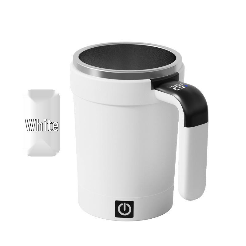 Automatic Stirring Cup with Temperature Display and Removable Magnetic Base for Milkshakes, Coffee, and Flat-Bottomed Cups