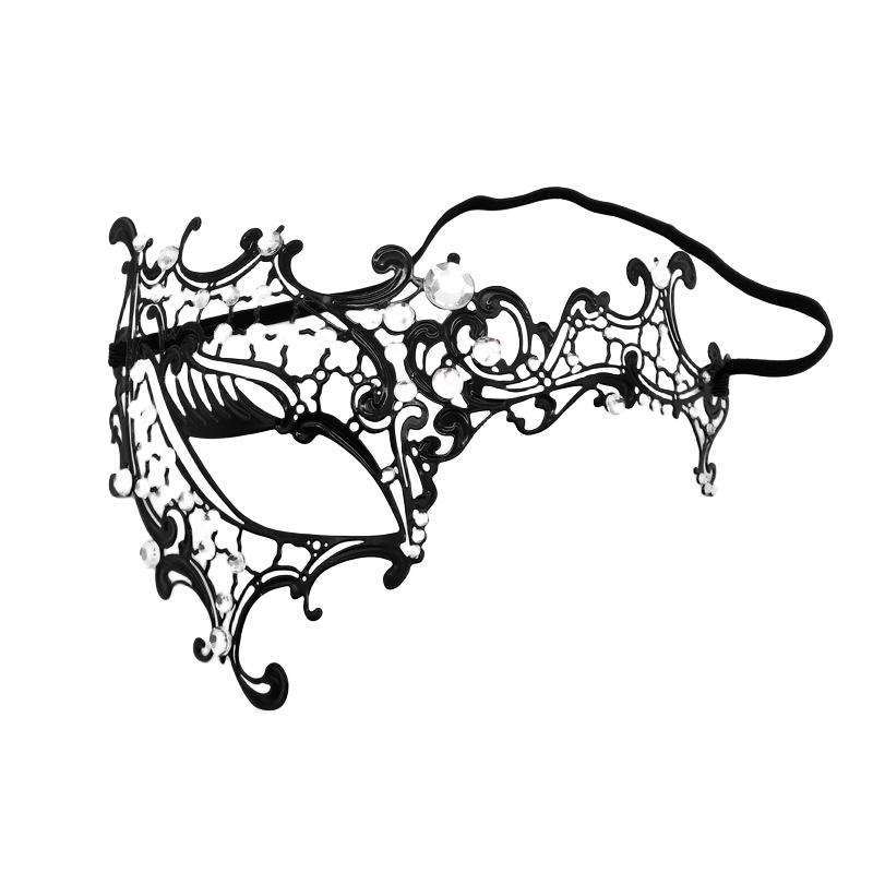 Elegant Metal Diamond Mask Masquerade Couple Halloween Party Women Accessory