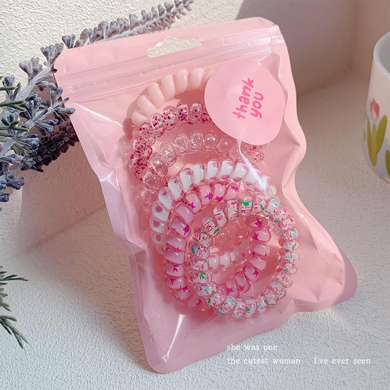 Gradient Color Elastic Hair Rope - Summer Style Bun Holder for Girls