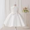 Flower Girl Princess Dress For Weddings Summer Kid Formal Bow Long Gown For School Evening Party Children New Year Cloth L6021