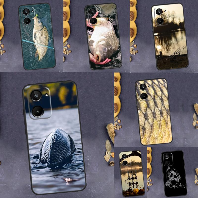 Carp Fishing Fish For Realme 8 9 10 Pro Plus GT Neo 5 3 Neo 3T 2T C21Y C25Y C31 C30 C21 C11 C33 C35 C55 Case