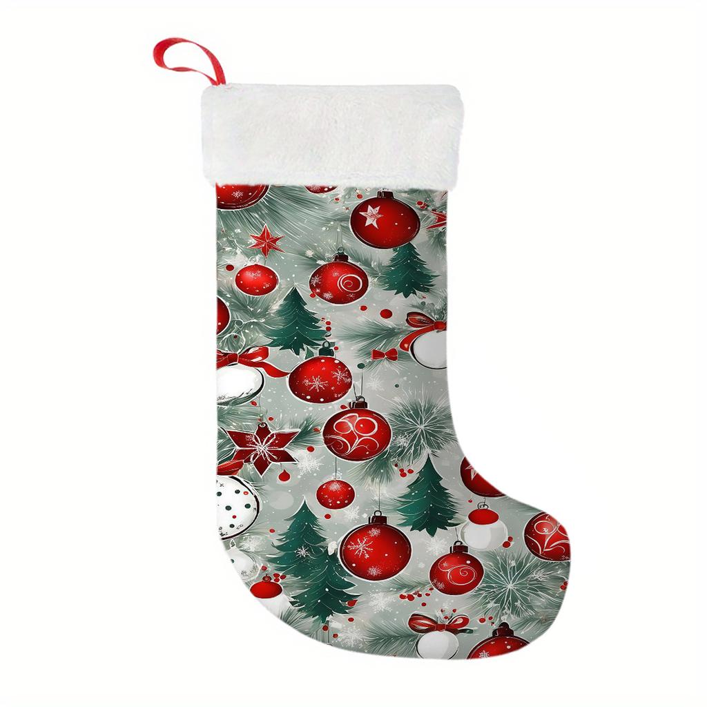 Christmas decoration fireplace hanging stocking1pc Large Christmas Stocking Holiday Decor Stocking, Colorful C