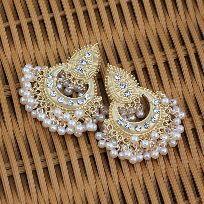Retro Indian Bollywood Earrings Ethnic Style Earrings Kundan Peacock Jhumka Jhumki Drop Earring Gypsy Jewelry Decoration