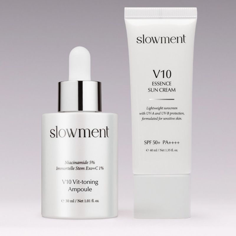 slowment [Whitening Synergy Set] Light Toning Ampoule + Vitamin Sunscreen 30ml ampoule + 40ml sunscreen