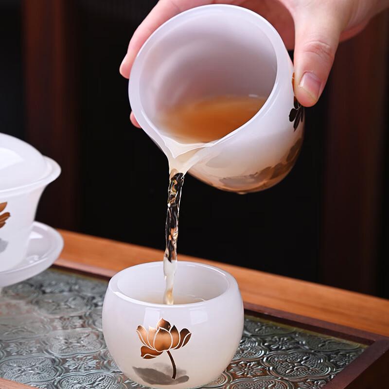 Chaxun Blossoming Prosperity Glass Kung Fu Tea Set