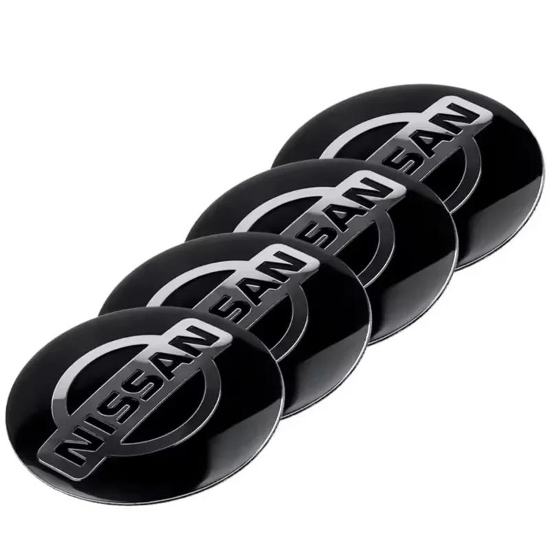 Nissan 4 Stück 56MM Auto Radnaben-Mittelkappen Aufkleber Für Nissan Nismo TiidaT Teana GTR 350Z 370Z 240SX Juke Note Versa
