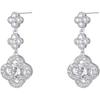 Boucles d'oreilles en forme de trèfle à quatre feuilles en zircone micro-set pour femmes, légères, luxueuses, polyvalentes, à la mode