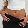 Summer New Minimalist Body Chain - Light Luxury Glass Diamond Inlay, Women's Elegant Temperament Full of Multifunctional Waist Chain