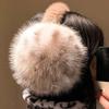 Windproof Leopard Print Earmuffs Plush Winter Thicken Earflap Foldable Ear Cover  Cold Weather