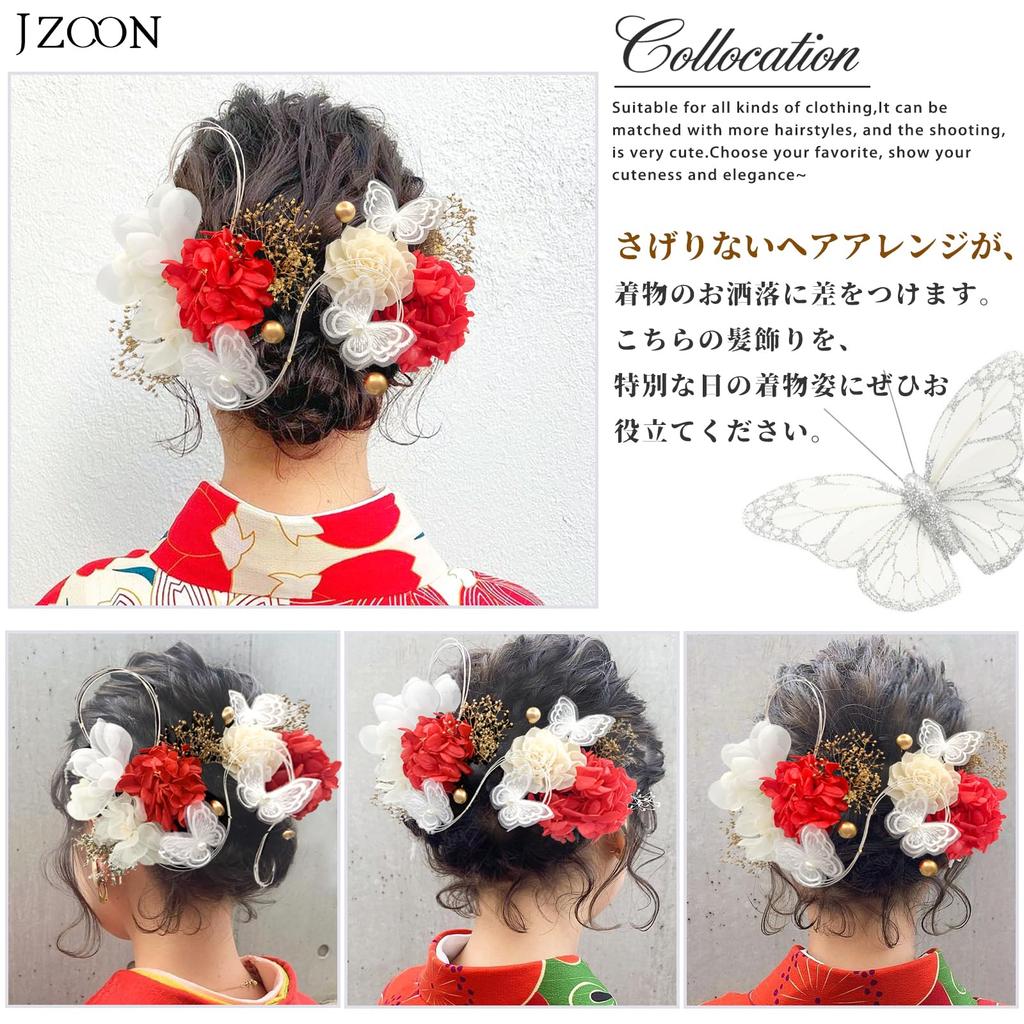 JZOON Hair Ornaments for Dried and Solar Popular Hair Accessories for Photo and Japanese Perfect for and Set In White and Y1702 Coming-of-Age