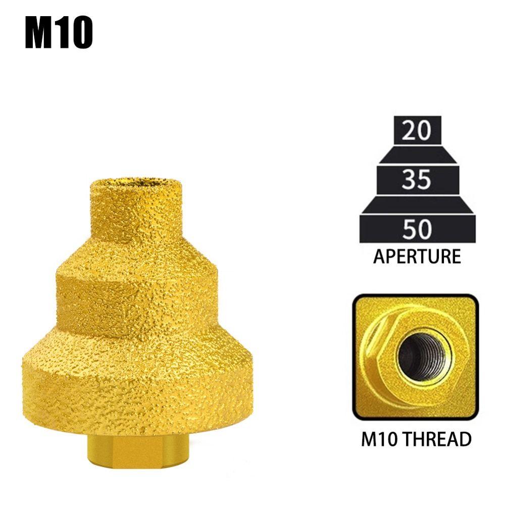 20-35-50mm  Chamfer Router Bits M10 M14 Step Drill Bits Brazed Pagoda Reamer  Ceramic Tile
