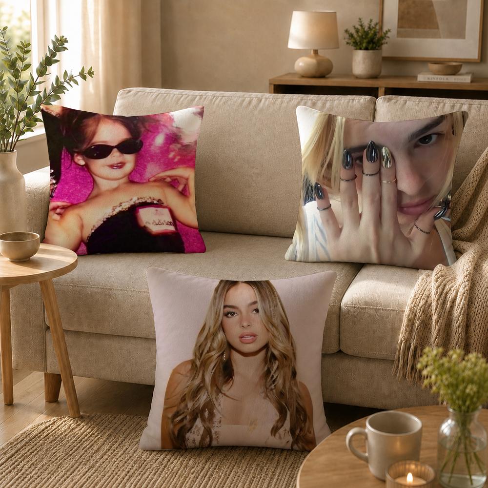 Person AAddison RRae funny Cushion Cover Soft Short Plush SkinFriendly Cushion Case for MultiScene Use
