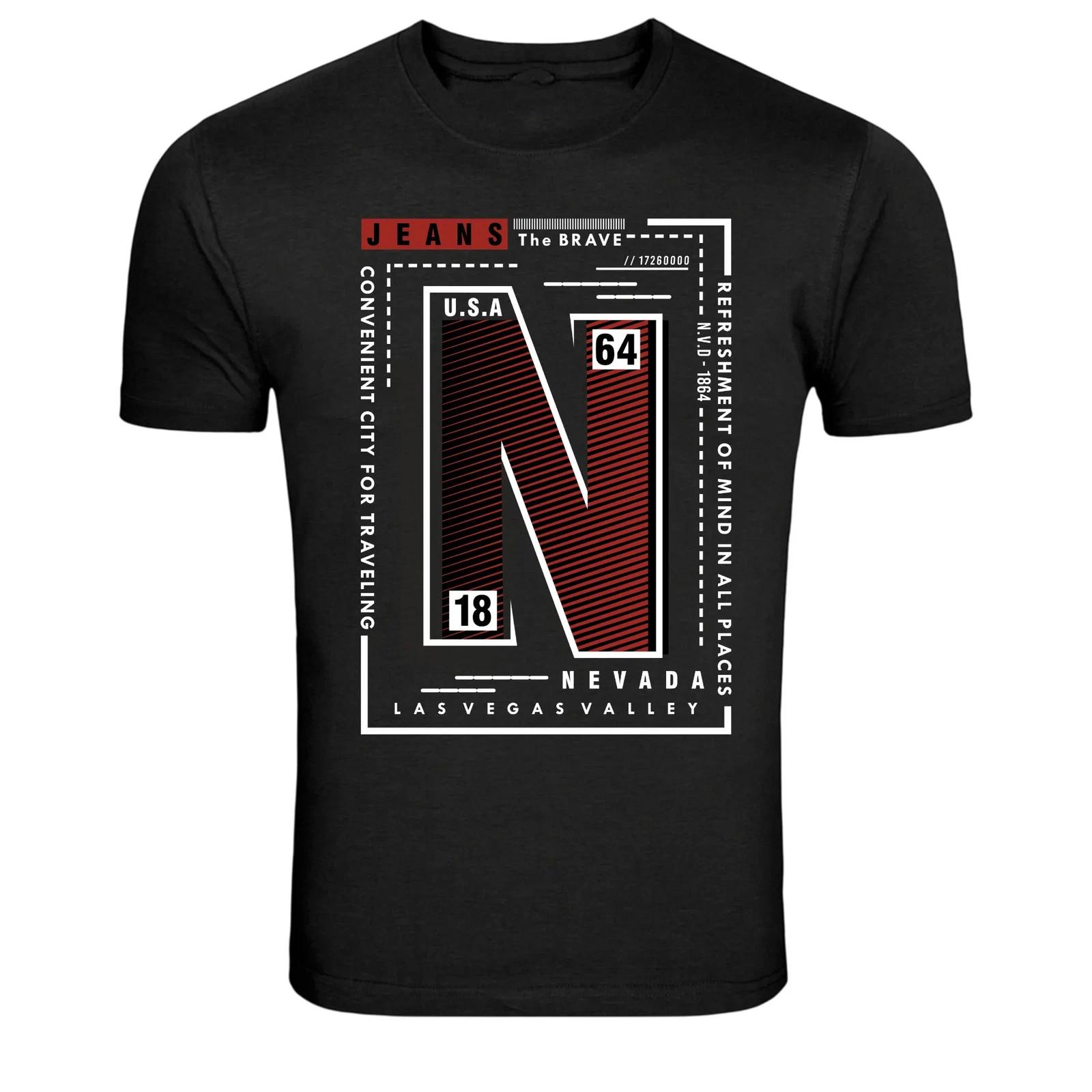 Nevada Las Vegas Valley USA Graphic Travel T-Shirt L