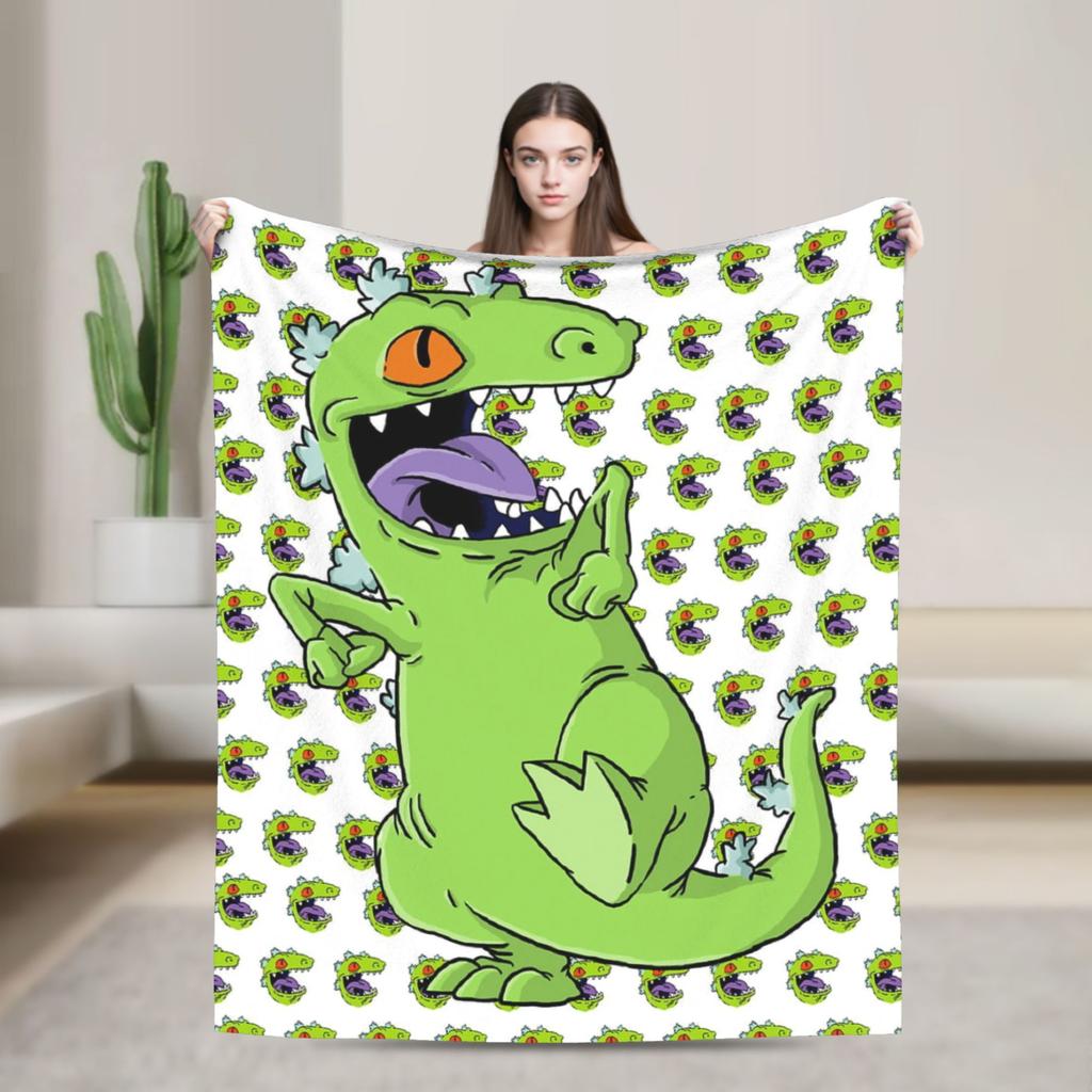 Rugrats Playful Character Blankets  Warm Soft Plush Throw Blanket For Couch Chair Airplane Travel Flannel Bedspread Bed Cover
