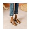 Fashion French Booties Women Fall/Winter 2025 New Versatile Chunky Heel Square Toe