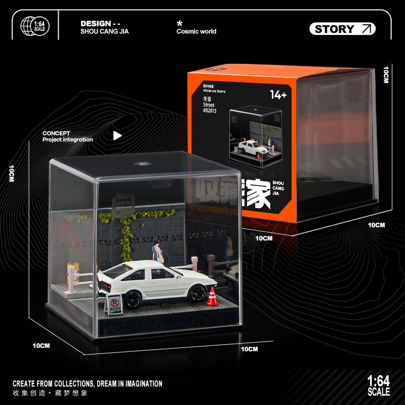 Collector 1/64 Car Model Parking Lot Small-scale Scene Acrylic Display Dust Cover Storage Box Friends Gifts Collect Ornaments
