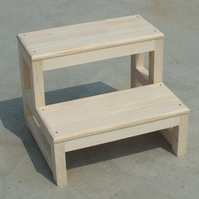 Compact Folding Solid Wood Step Stool & Ladder for Home Use