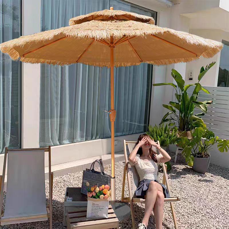 Sanya Beach Homestay Thatch and Straw Sun Umbrella for Camping and Scenic Areas