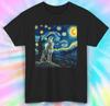 Van Gogh Starry Night Wolf T-Shirt | Howling Wolf Art Tee | Unique Graphic S-5XL