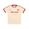 Ted Lasso AFC Richmond Dunkelblau V-Ausschnitt Fußballtrikot Herren Schnelltrocknend Atmungsaktiv Konturlinie Ärmel Fußballhemd Bantr Aufgedruckt