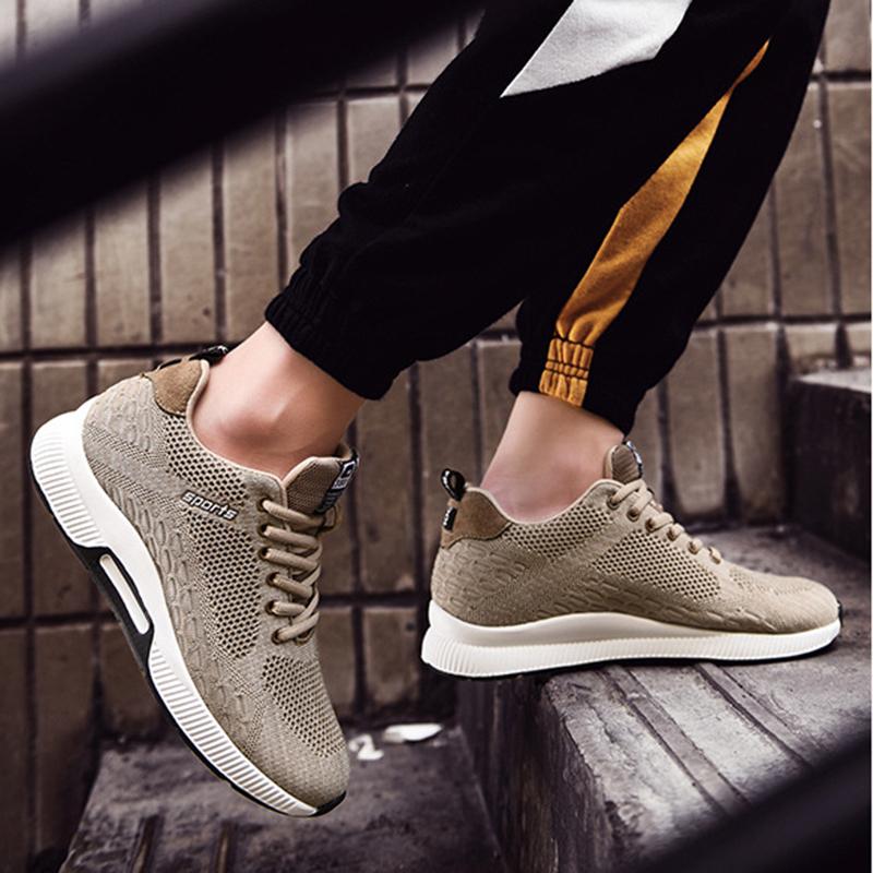 Zapatos con alzas para hombre, zapatillas informales invisibles