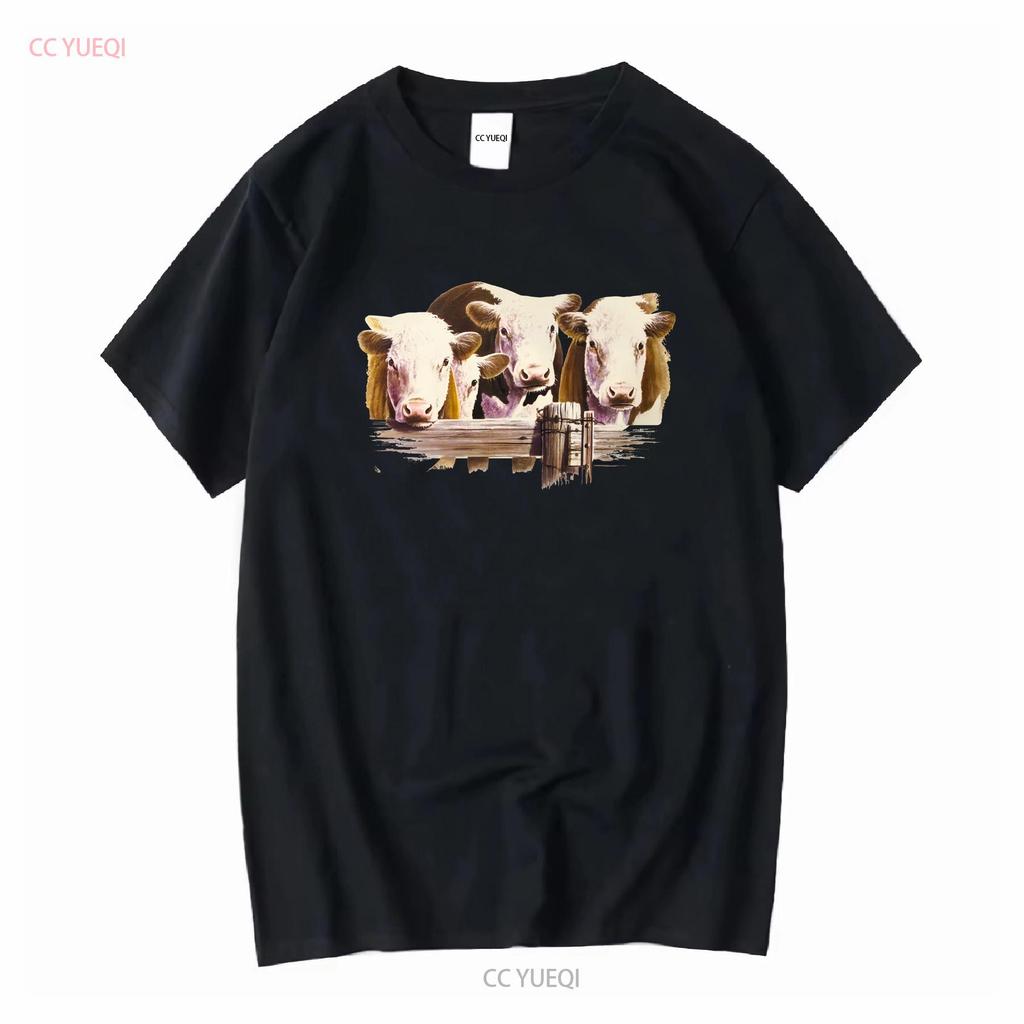 Cow T Shirt Hereford Cows SweaT Available on Request 298d long or short sleeves vintage Washed Versatile Top For Everyday Wear