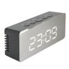Digital Clock LED HD Large Screen Display Mirror Technology Black Battery Plug In Digital Alarm Clock for Home