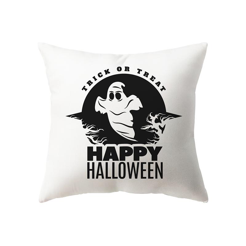 Black and White Pumpkin Alphabet Throw Pillow Cover Halloween Theme Throw Pillow Cover Sofa Chair Bed Cushion Cover Home Decor