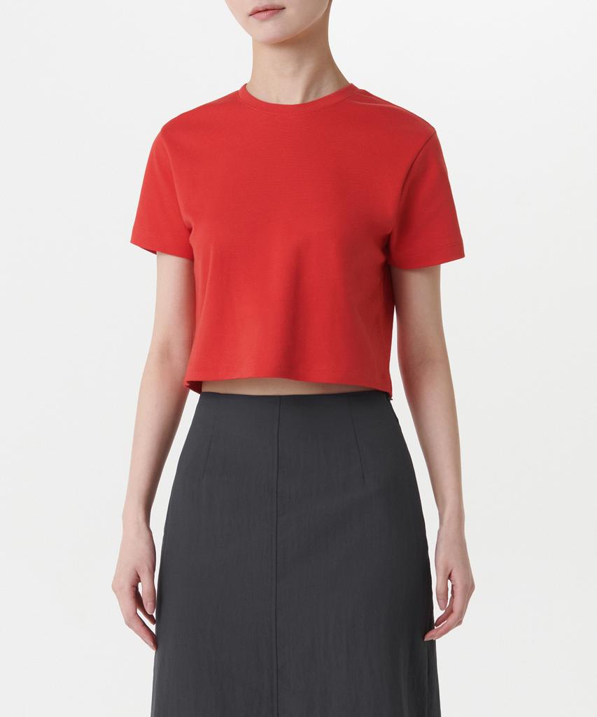 MUSINSA STANDARD WOMAN Women'S Crew Neck Crop T-Shirt [Red]